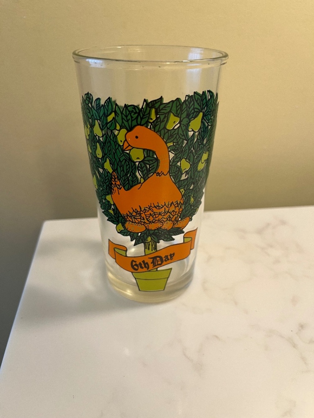 Vintage Indiana Glass 12 Days Of Christmas 6th Day Replacement Glass
